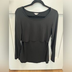 Kindred Bravely Black Long sleeve Nursing Shirt